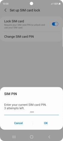 Key in your current PIN and press OK. Key in your current PIN and press OK.
