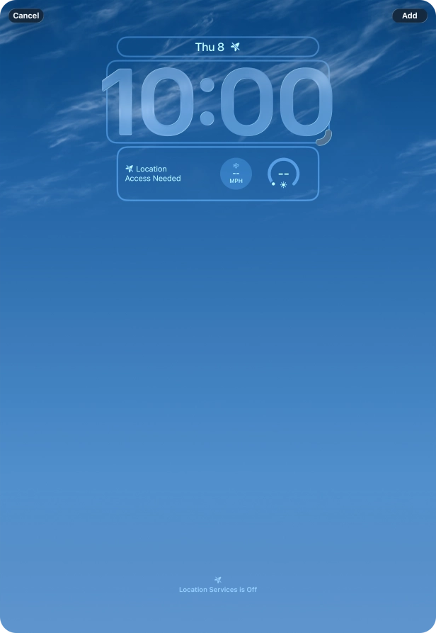 To customise the way the lock screen date is displayed, press the date widget and follow the instructions on the screen to select the required widget display mode. To customise the way the lock screen date is displayed, press the date widget and follow the instructions on the screen to select the required widget display mode.