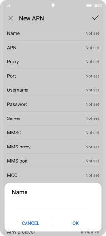 Key in Vodafone MMS and press OK.