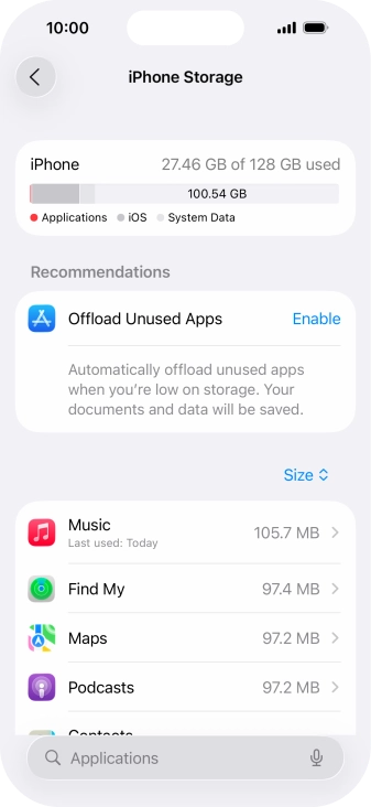 Press the required app. Press the required app.