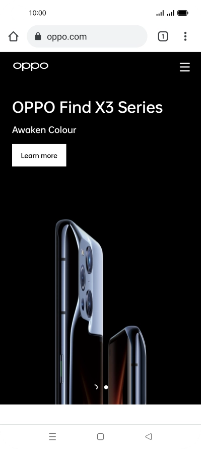 Press the menu icon.