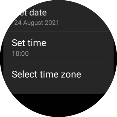 Press Set time.