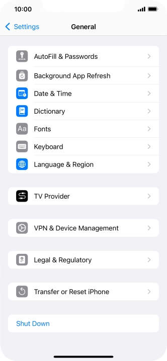 Press Language & Region.
