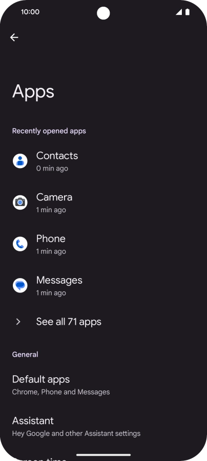 Press All apps.