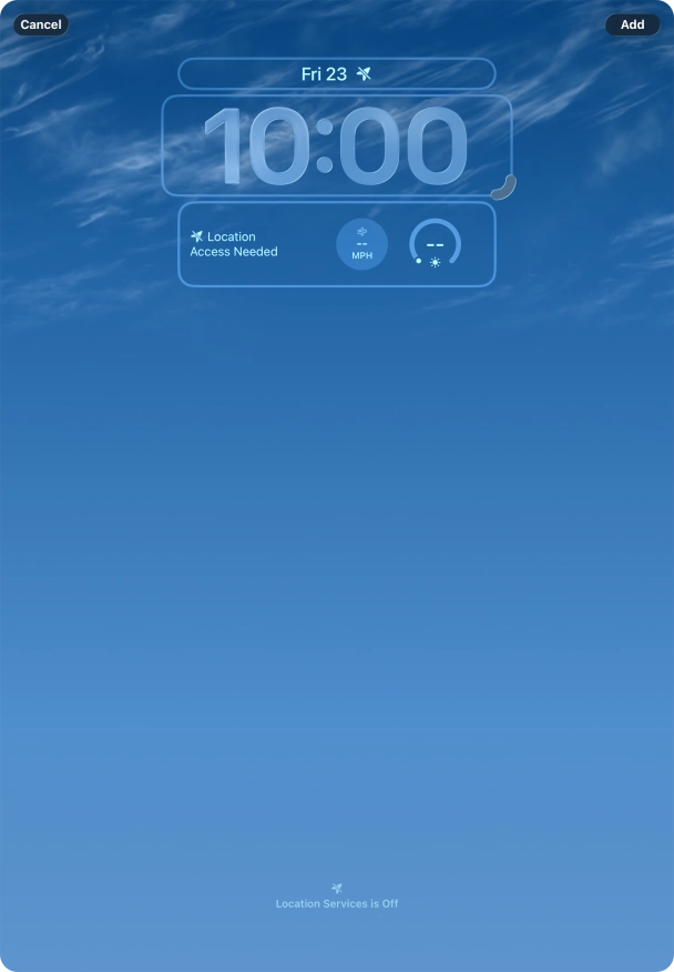 To customise the way the lock screen date is displayed, press the date widget and follow the instructions on the screen to select the required widget display mode. To customise the way the lock screen date is displayed, press the date widget and follow the instructions on the screen to select the required widget display mode.