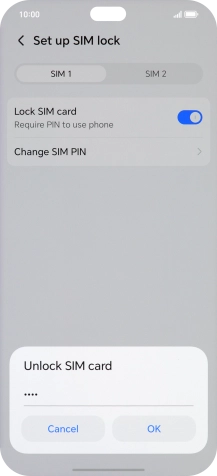 Key in a new four-digit PIN and press OK. Key in a new four-digit PIN and press OK.