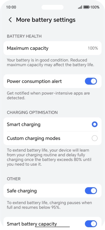 Press the indicator next to 