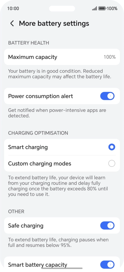 Press the indicator next to 
