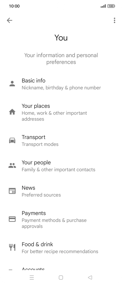 Press Basic info and follow the instructions on the screen to select phone owner settings. Press Basic info and follow the instructions on the screen to select phone owner settings.