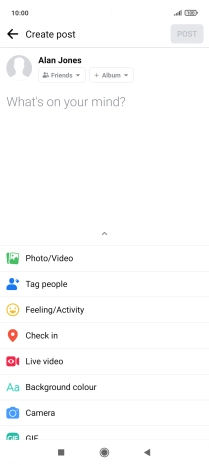 Press the text input field.