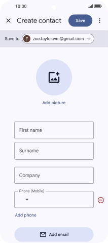 Press the address book drop down list.