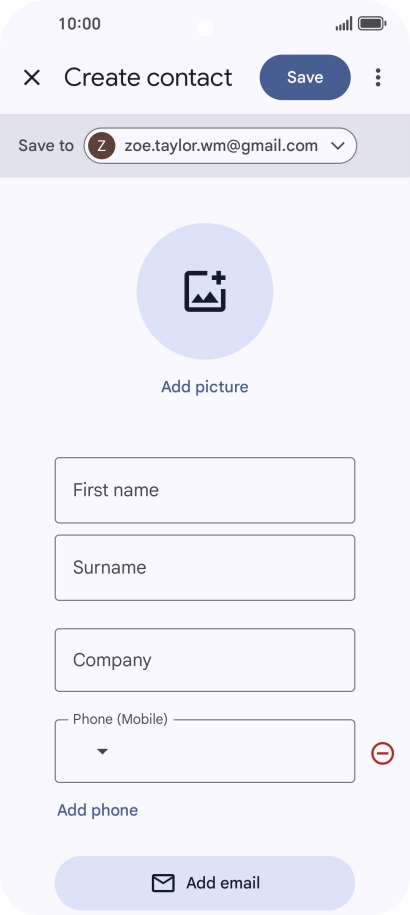 Press the address book drop down list.