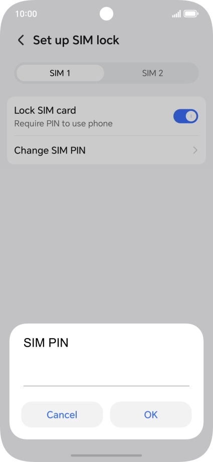 Key in the new PIN again and press OK. Key in the new PIN again and press OK.