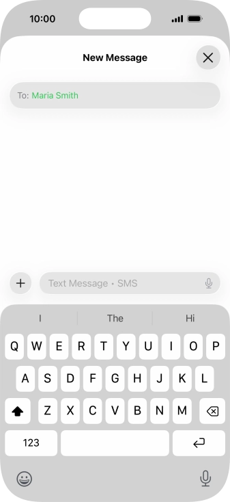 Press the microphone icon and say the required text. Press the microphone icon and say the required text.