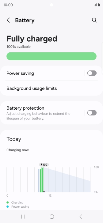 Press Power saving.