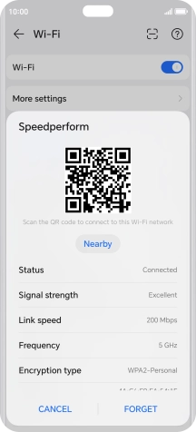 Place the QR code inside the camera frame on the other device to scan the code.