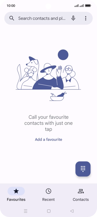 Press the keypad icon.