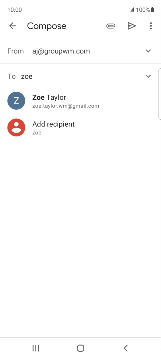 Press the required contact. Press the required contact.