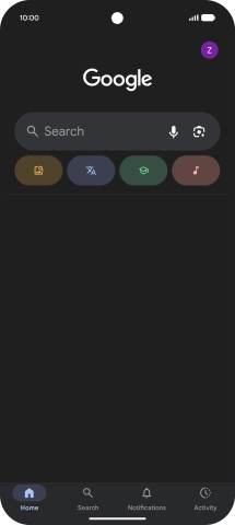 Press the profile icon. Press the profile icon.