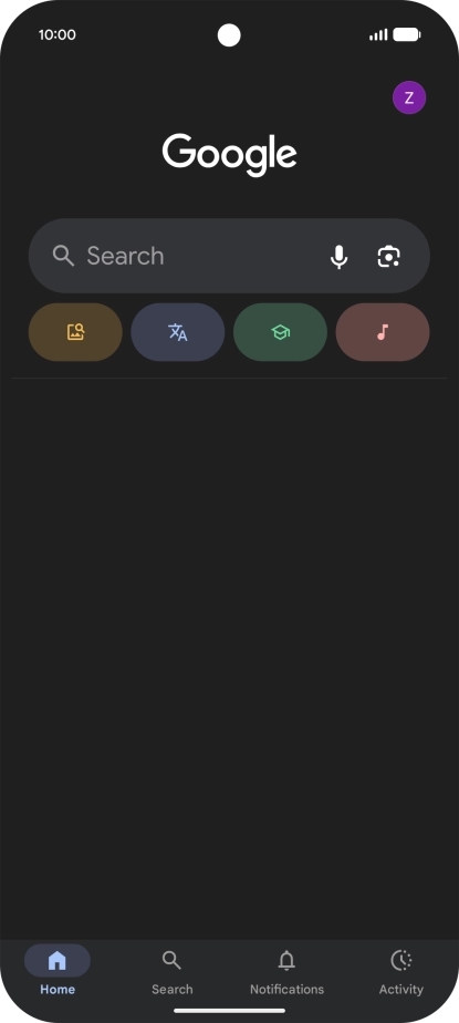 Press the profile icon. Press the profile icon.
