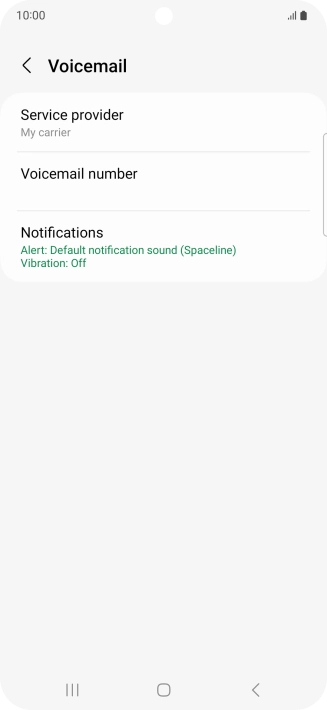 Press Voicemail number. Press Voicemail number.