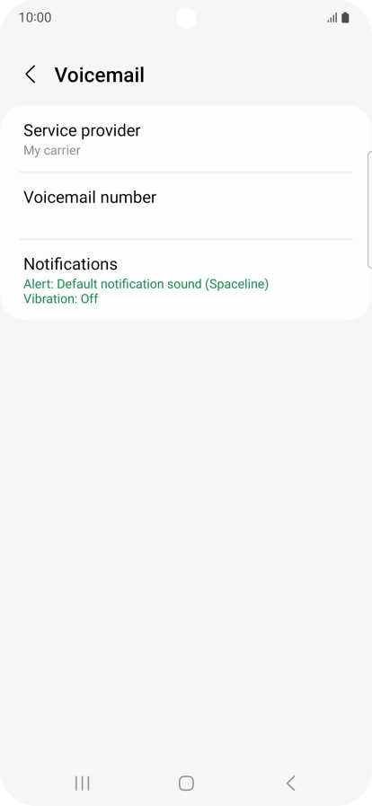 Press Voicemail number. Press Voicemail number.