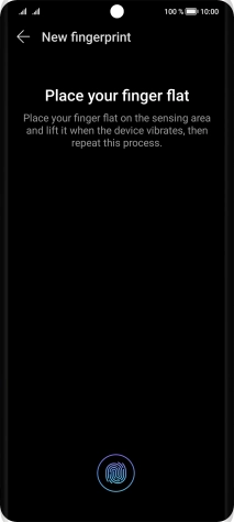 Follow the instructions on the screen to create the phone lock code using your fingerprint. Follow the instructions on the screen to create the phone lock code using your fingerprint.