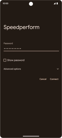 Key in the password for the Wi-Fi network and press Connect. Key in the password for the Wi-Fi network and press Connect.