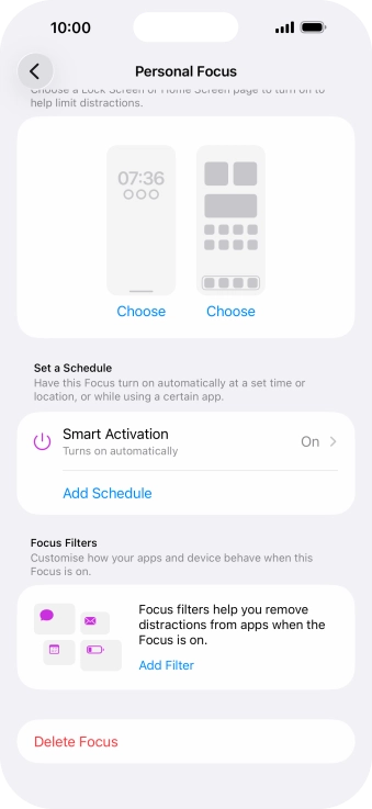 Press the required setting below Press the required setting below