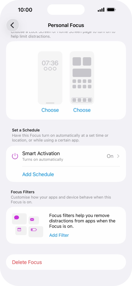 Press the required setting below Press the required setting below