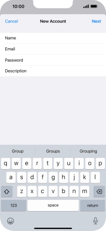 Press Description and key in the required name. Press Description and key in the required name.