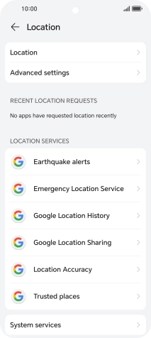 Press Location Accuracy. Press Location Accuracy.