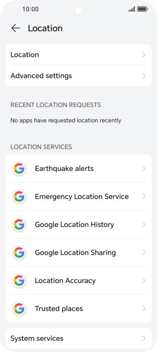 Press Location Accuracy. Press Location Accuracy.