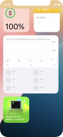 Press and hold the required widget until a pop-up menu is displayed. Press and hold the required widget until a pop-up menu is displayed.