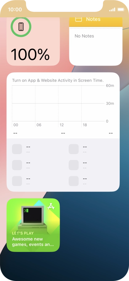 Press and hold the required widget until a pop-up menu is displayed. Press and hold the required widget until a pop-up menu is displayed.