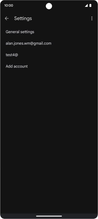 Press the required email account. Press the required email account.