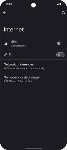 Press the indicator next to 