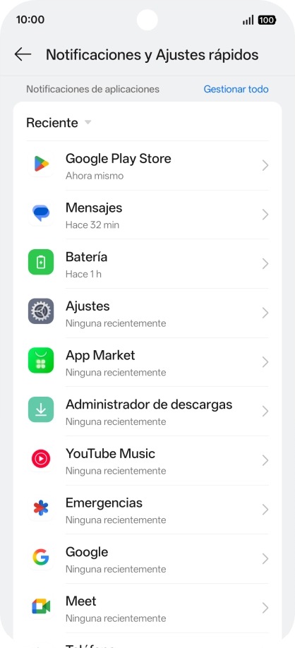 Pulsa Gestionar todo. Pulsa Gestionar todo.