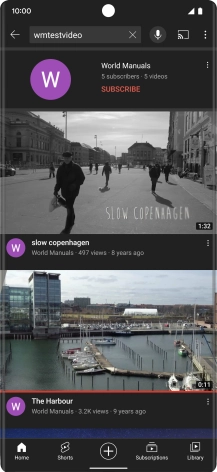 Press the required video clip. Press the required video clip.