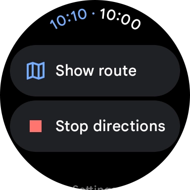 Press Show route. Press Show route.
