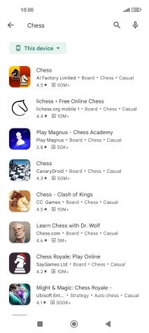 Press the required app. Press the required app.