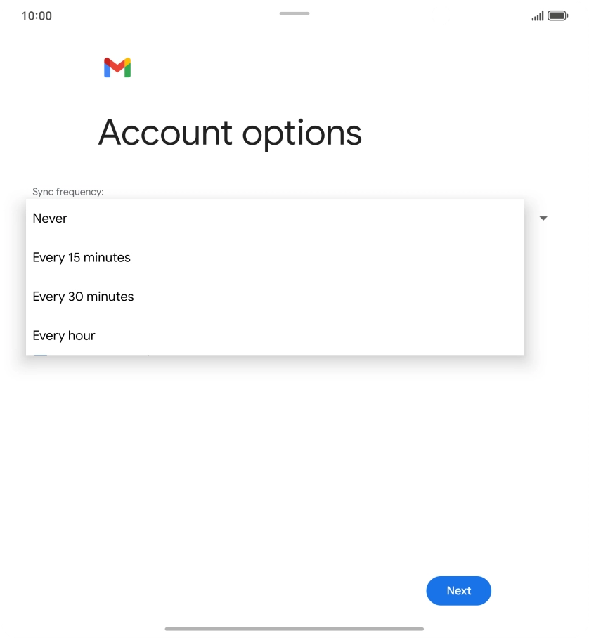 Press the required setting. Press the required setting.