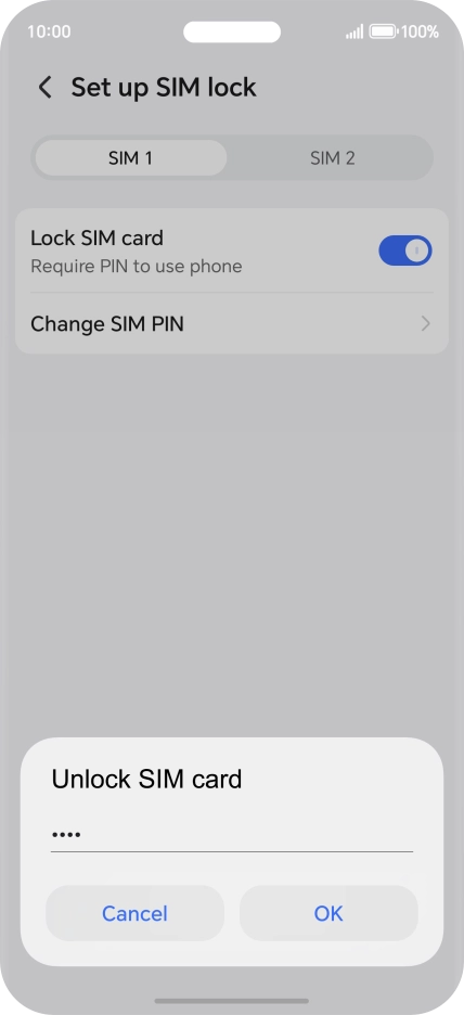 Key in your PIN and press OK.