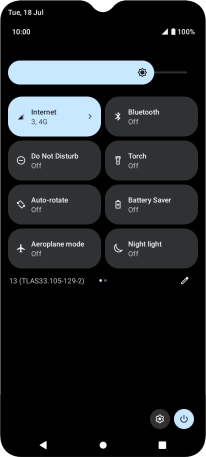 Press the settings icon. Press the settings icon.