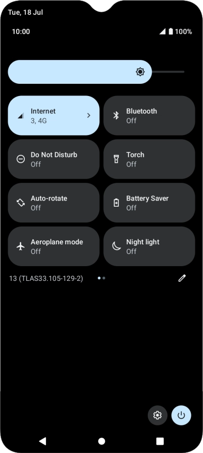 Press the settings icon. Press the settings icon.