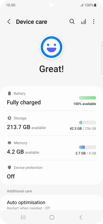Press Battery.