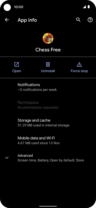 Press Storage and cache. Press Storage and cache.