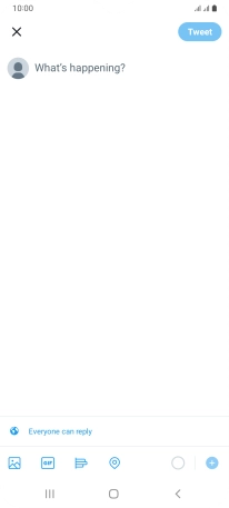 Press the text input field. Press the text input field.