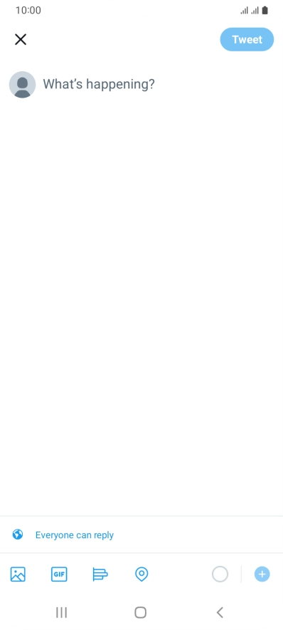 Press the text input field. Press the text input field.