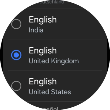 Press the required language. Press the required language.